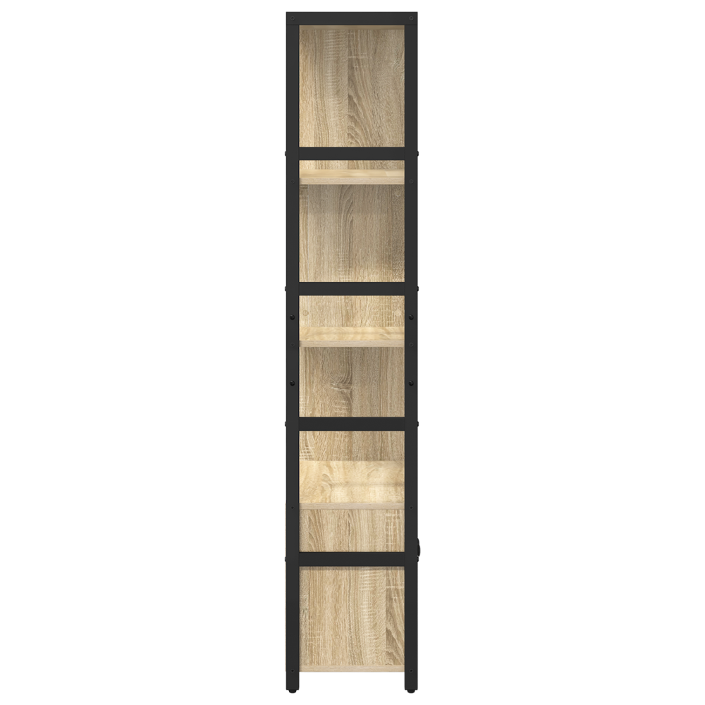 Produktbild för Hyllsystem Sonoma-ek 80 x 30 x 155,5 cm Konstruerat trä