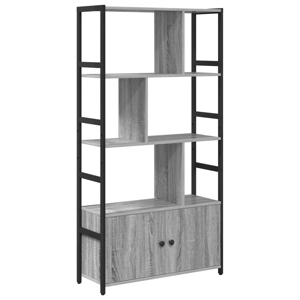 Produktbild för Hyllsystem Grå sonoma 80 x 30 x 155,5 cm Konstruerat trä