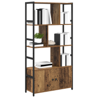 Produktbild för Hyllsystem Gammalt trä 80 x 30 x 155,5 cm Konstruerat trä