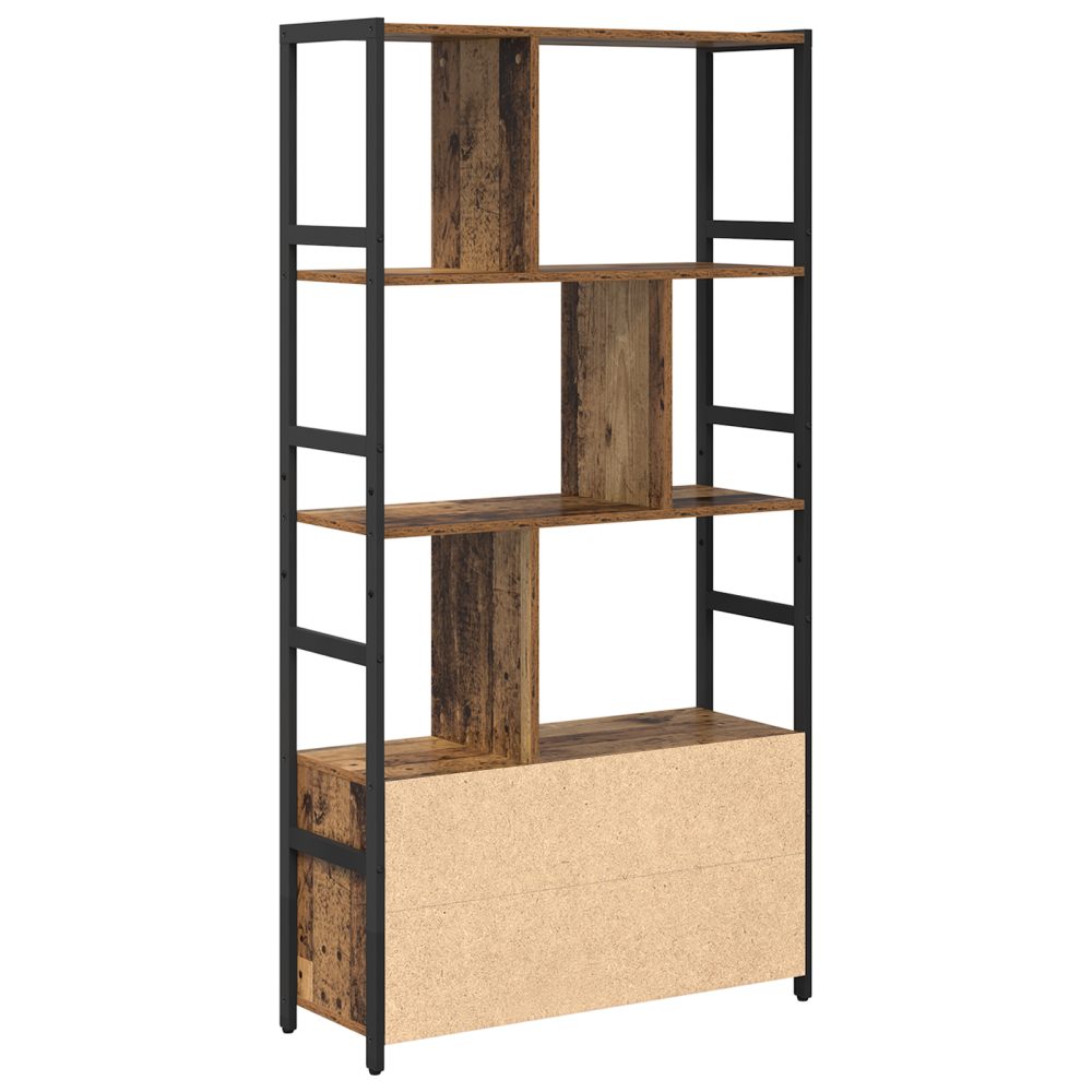 Produktbild för Hyllsystem Gammalt trä 80 x 30 x 155,5 cm Konstruerat trä