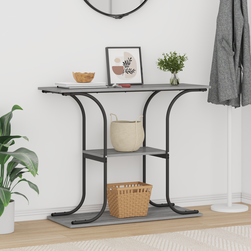 Produktbild för Konsolbord Grå Sonoma 101 x 35 x 80,5 cm Konstruerat trä