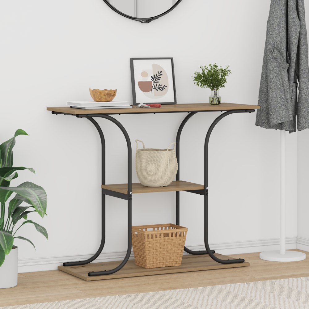 Produktbild för Konsolbord Artisan Ek 101 x 35 x 80,5 cm Konstruerat trä