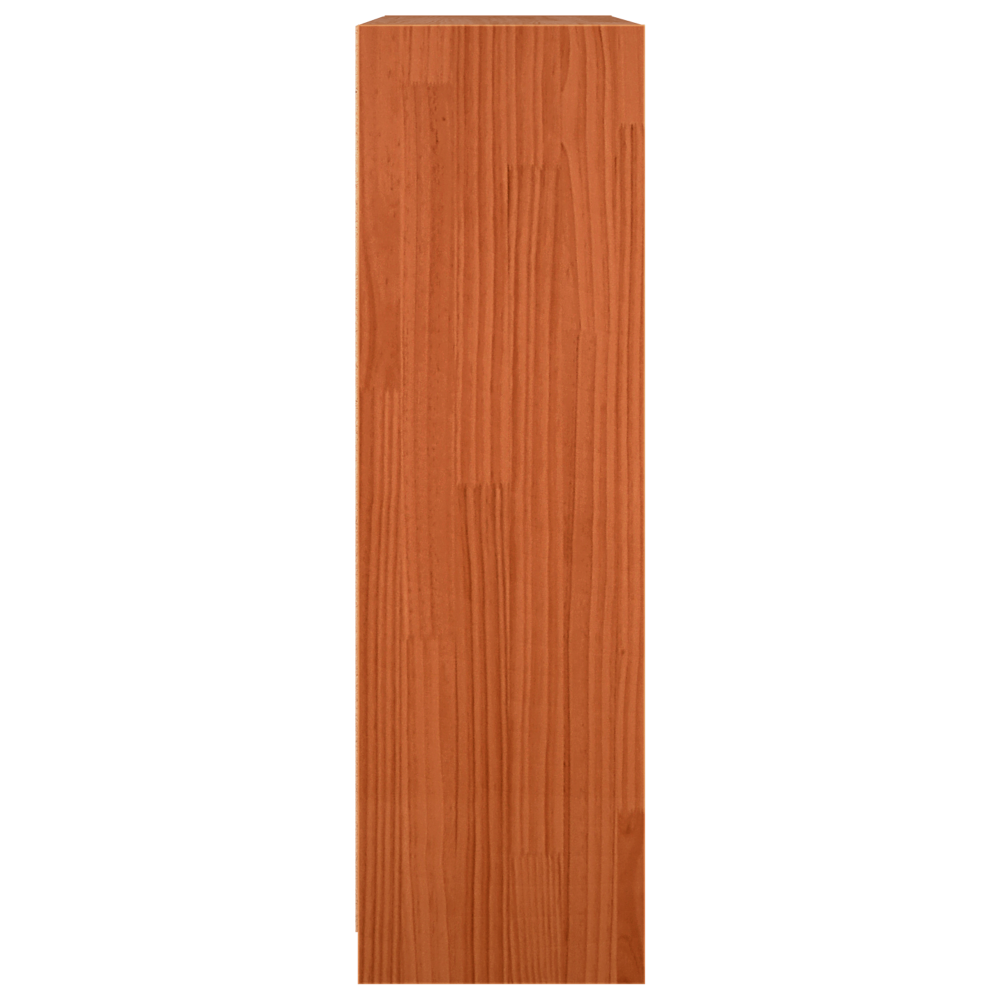 Produktbild för Bokskåp Vaxbrun 104 x 33 x 110 cm Massiv furu