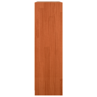 Produktbild för Bokskåp Vaxbrun 104 x 33 x 110 cm Massiv furu