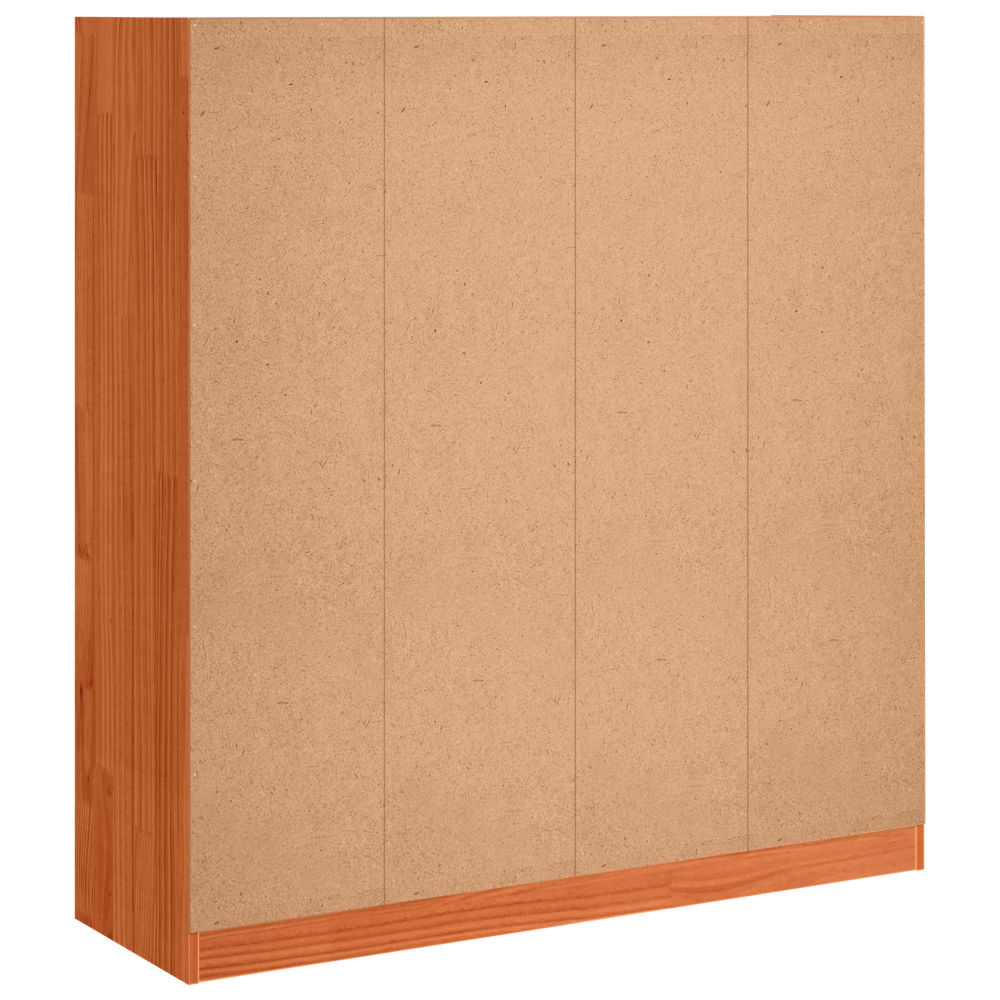 Produktbild för Bokskåp Vaxbrun 104 x 33 x 110 cm Massiv furu