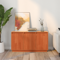 Produktbild för Sideboard Brun Ek 111 x 34 x 60 cm Massiv furu