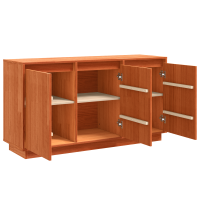 Produktbild för Sideboard Brun Ek 111 x 34 x 60 cm Massiv furu
