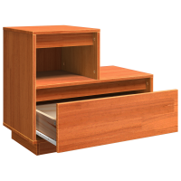 Produktbild för Nattduksbord 2 pcs Vaxbrun 60 x 34 x 51 cm Konstruerat trä