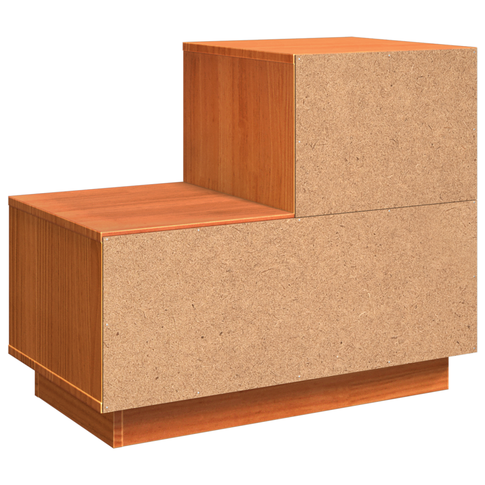 Produktbild för Nattduksbord 2 pcs Vaxbrun 60 x 34 x 51 cm Konstruerat trä