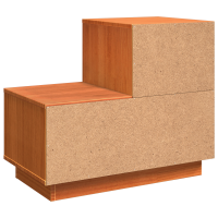 Produktbild för Nattduksbord 2 pcs Vaxbrun 60 x 34 x 51 cm Konstruerat trä