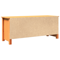 Produktbild för Förvaringsbänk med hylla Vaxbrun 110 x 38 x 45,5 cm Massiv furu