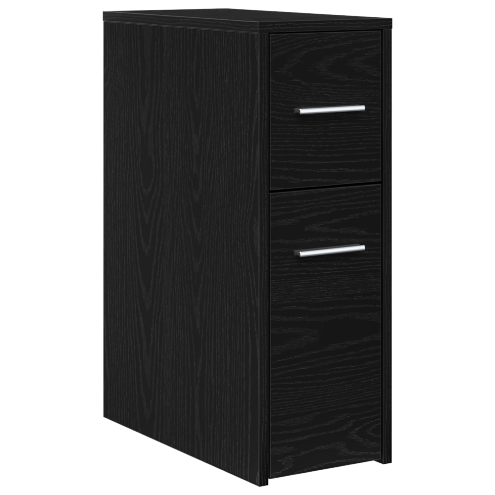 Produktbild för Badrumsmöbelset Svart Ek 22 x 44 x 61,5 cm Konstruerat trä