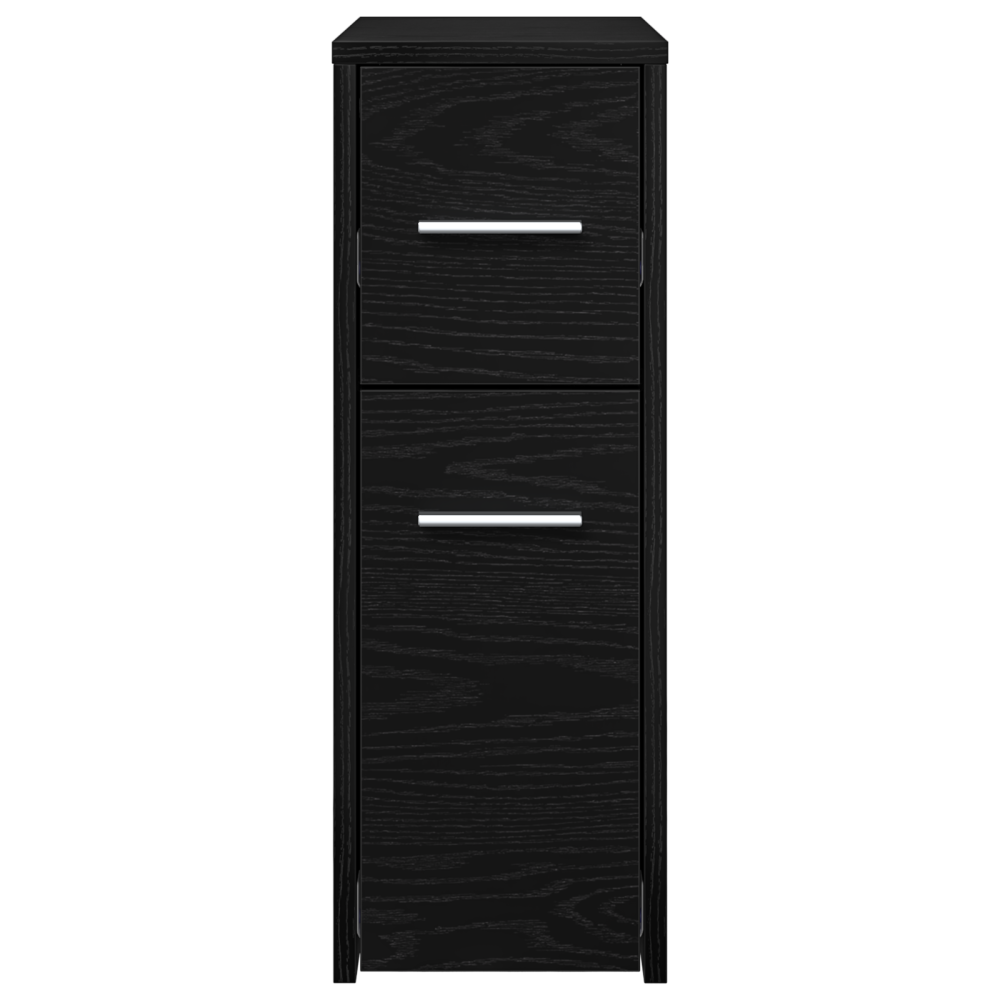 Produktbild för Badrumsmöbelset Svart Ek 22 x 44 x 61,5 cm Konstruerat trä