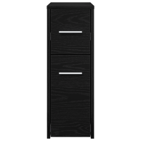 Produktbild för Badrumsmöbelset Svart Ek 22 x 44 x 61,5 cm Konstruerat trä