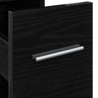 Produktbild för Badrumsmöbelset Svart Ek 22 x 44 x 61,5 cm Konstruerat trä