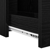 Produktbild för Badrumsmöbelset Svart Ek 22 x 44 x 61,5 cm Konstruerat trä