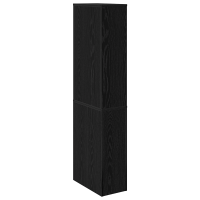 Produktbild för Badrumsmöbelset Svart Ek 22 x 41 x 135 cm Konstruerat trä