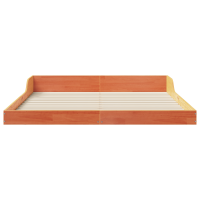 Produktbild för Sängram Vaxbrun 150 x 200 cm Massiv furu