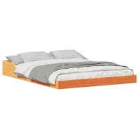 Produktbild för Sängram Vaxbrun 120 x 200 cm Massiv furu