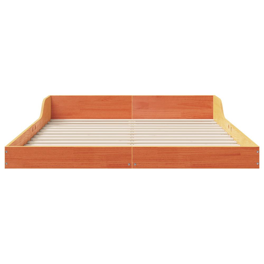 Produktbild för Sängram Vaxbrun 120 x 200 cm Massiv furu