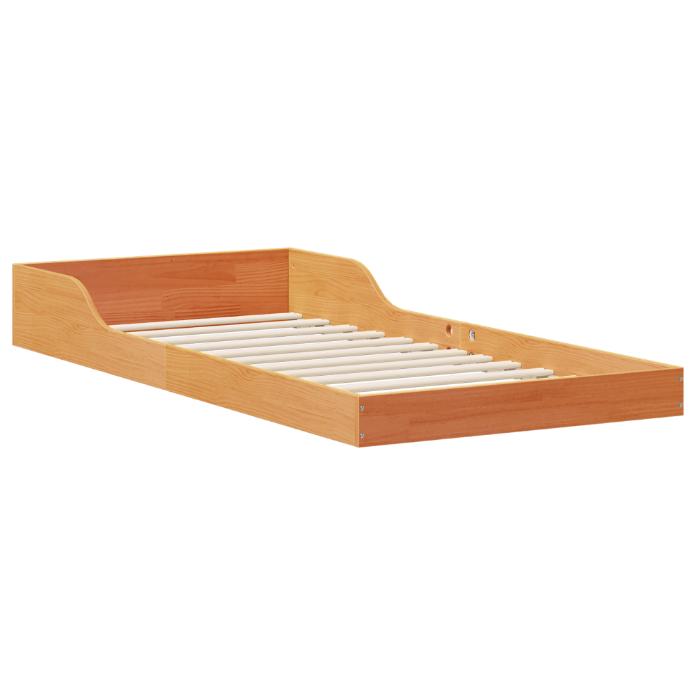 Produktbild för Sängram Vaxbrun 90 x 200 cm Massiv furu