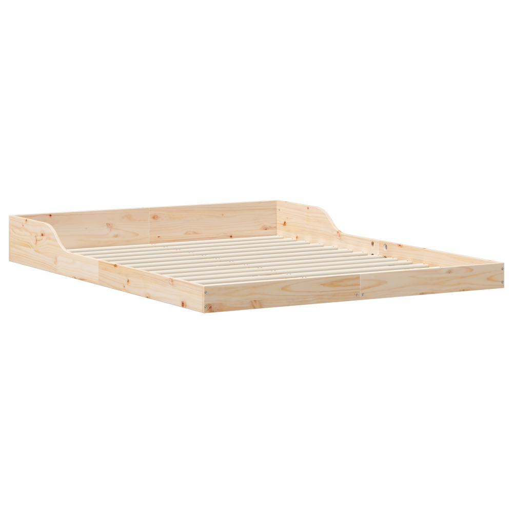Produktbild för Sängram Brun 140 x 210 cm Massiv furu