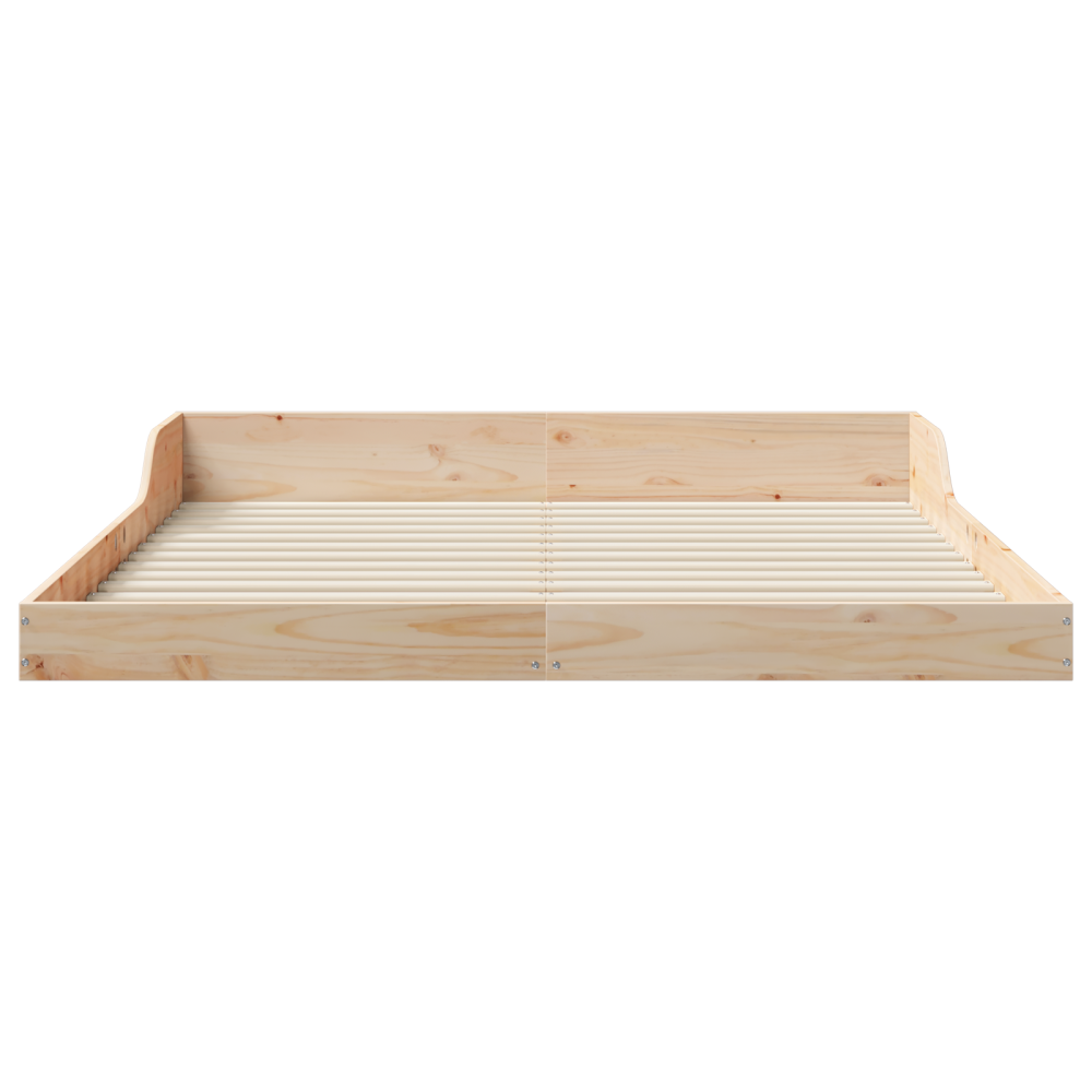Produktbild för Sängram Brun 140 x 210 cm Massiv furu