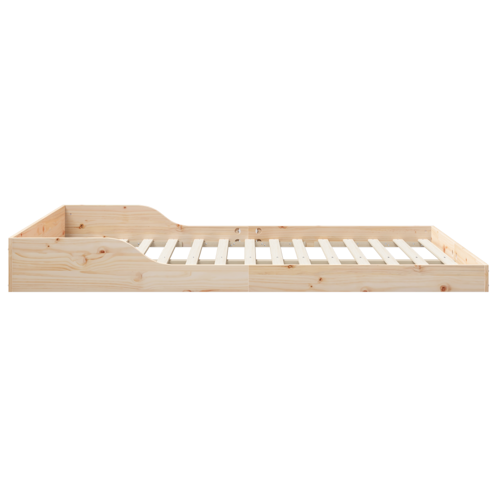 Produktbild för Sängram Brun 140 x 210 cm Massiv furu