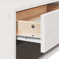 Produktbild för Sängbord med låda 2 pcs Vit 50 x 32,5 x 24 cm Massiv furu