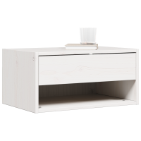 Produktbild för Sängbord med låda 2 pcs Vit 50 x 32,5 x 24 cm Massiv furu