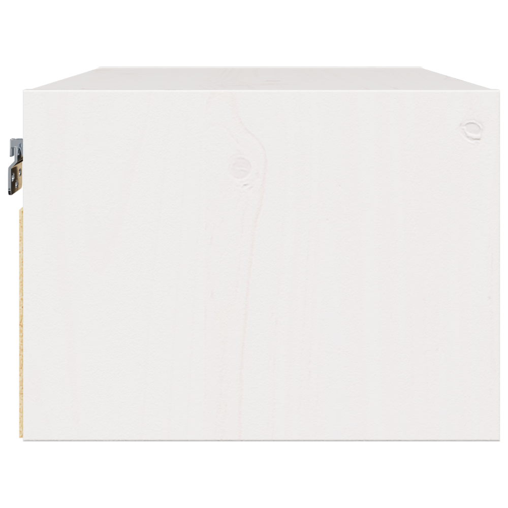 Produktbild för Sängbord med låda 2 pcs Vit 50 x 32,5 x 24 cm Massiv furu