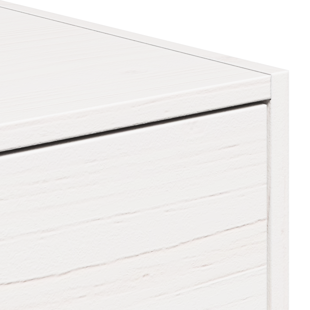 Produktbild för Sängbord med låda 2 pcs Vit 50 x 32,5 x 24 cm Massiv furu