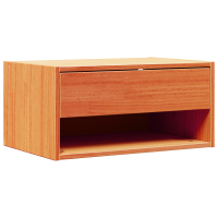 Produktbild för Sängbord med låda Vaxbrun 50 x 32,5 x 24 cm Massiv furu