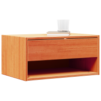 Produktbild för Sängbord med låda Vaxbrun 50 x 32,5 x 24 cm Massiv furu