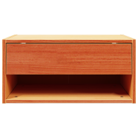 Produktbild för Sängbord med låda Vaxbrun 50 x 32,5 x 24 cm Massiv furu