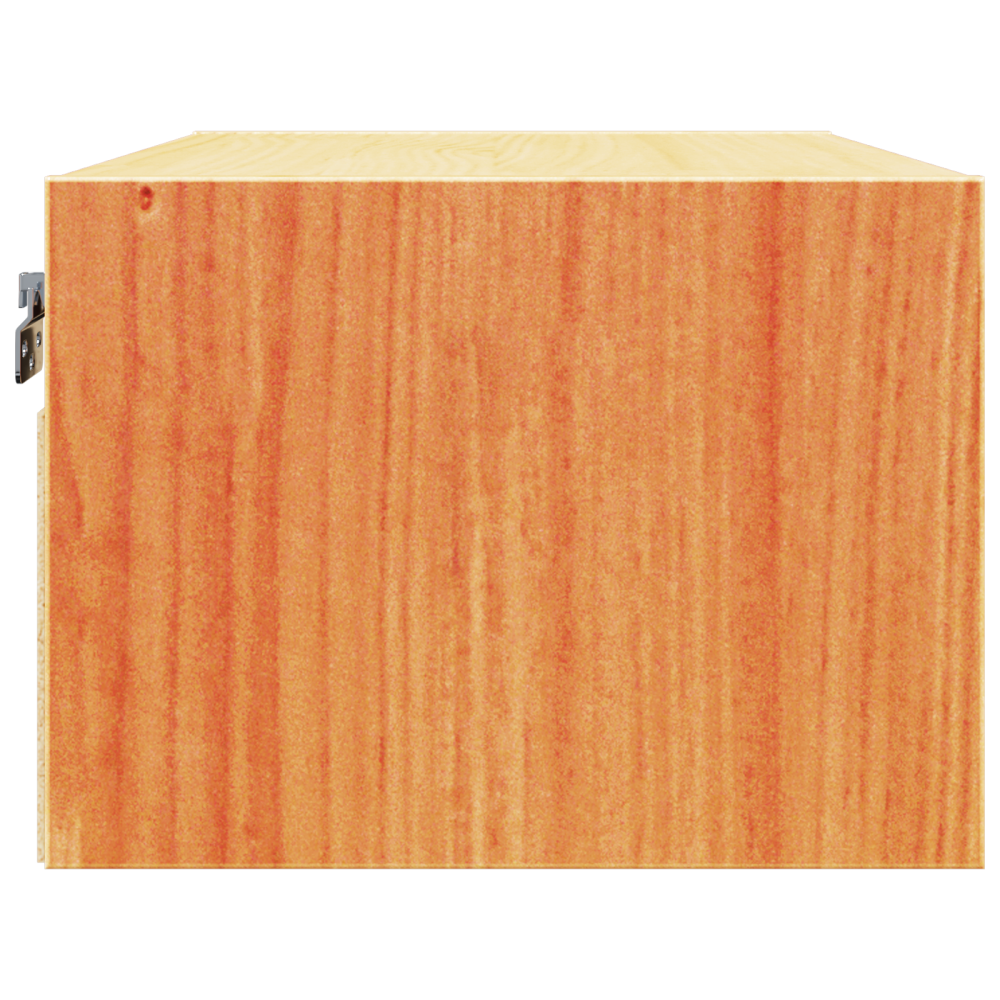 Produktbild för Sängbord med låda Vaxbrun 50 x 32,5 x 24 cm Massiv furu