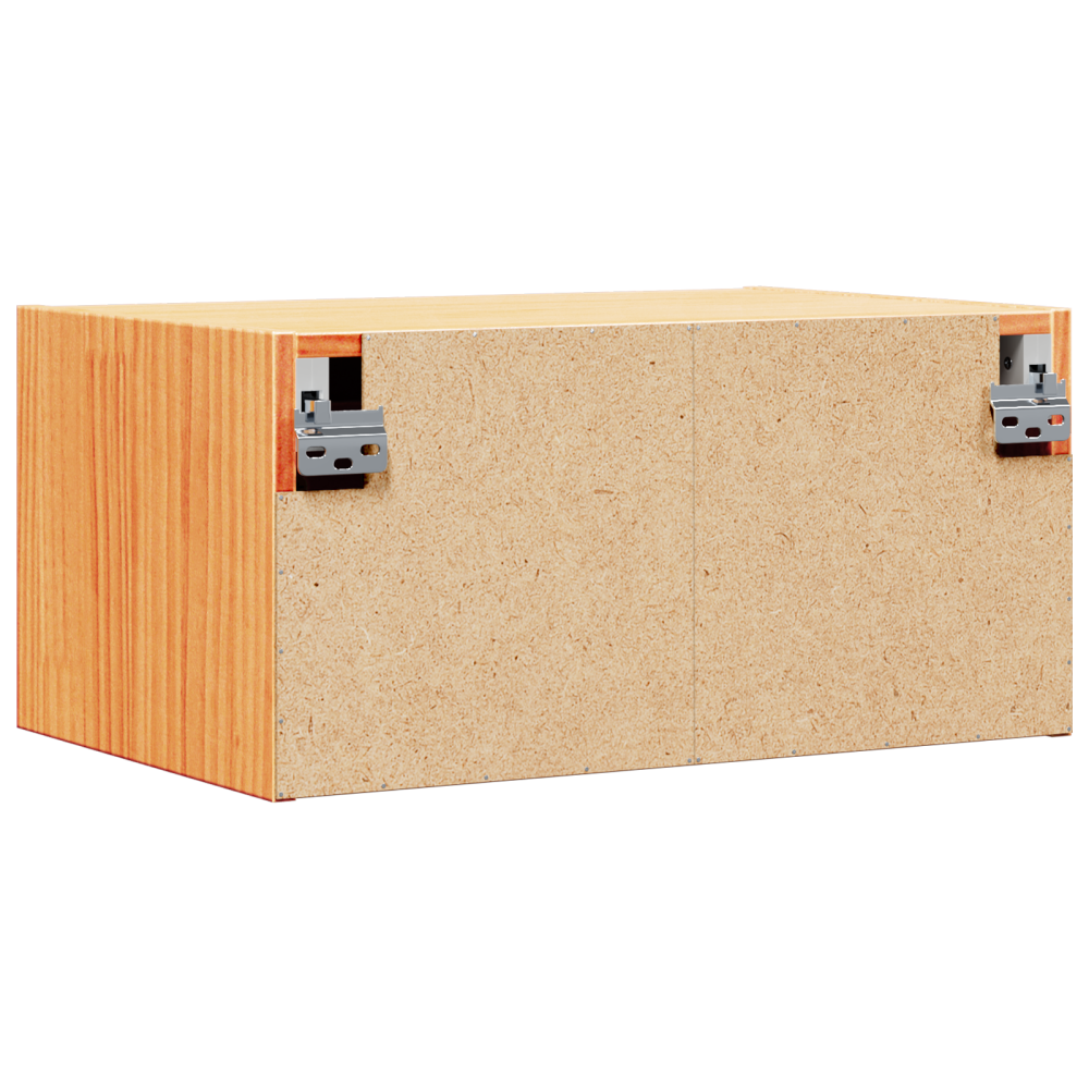 Produktbild för Sängbord med låda Vaxbrun 50 x 32,5 x 24 cm Massiv furu
