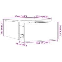 Produktbild för Sängbord med låda Vit 37 x 35 x 18,5 cm Massiv furu