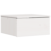 Produktbild för Sängbord med låda Vit 37 x 35 x 18,5 cm Massiv furu