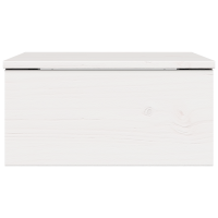 Produktbild för Sängbord med låda Vit 37 x 35 x 18,5 cm Massiv furu