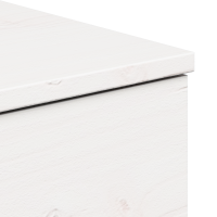 Produktbild för Sängbord med låda Vit 37 x 35 x 18,5 cm Massiv furu