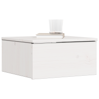 Produktbild för Sängbord med låda 2 pcs Vit 37 x 35 x 18,5 cm Massiv furu