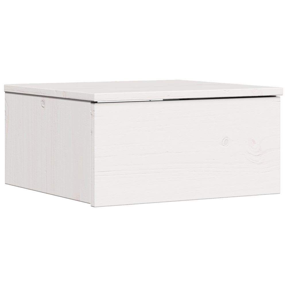 Produktbild för Sängbord med låda 2 pcs Vit 37 x 35 x 18,5 cm Massiv furu