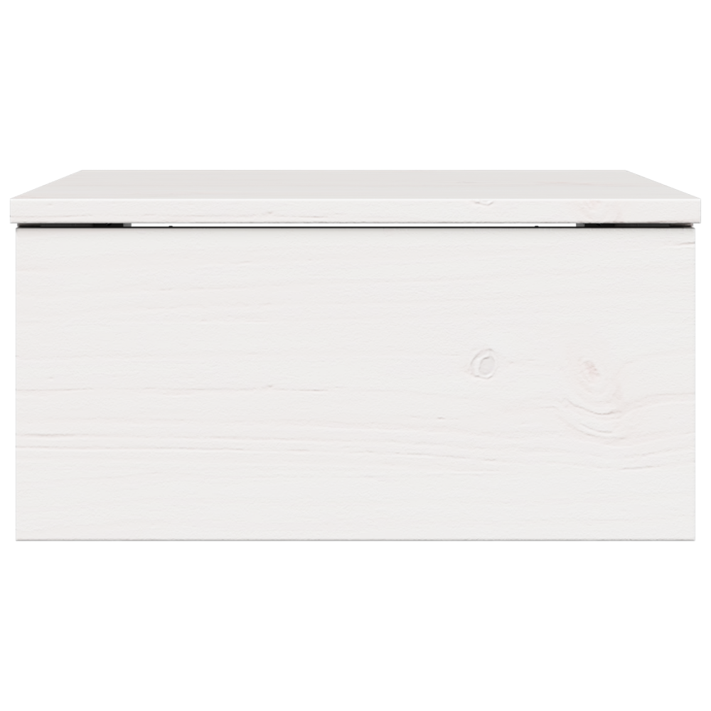 Produktbild för Sängbord med låda 2 pcs Vit 37 x 35 x 18,5 cm Massiv furu