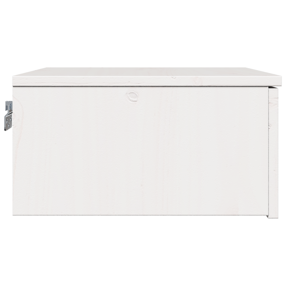 Produktbild för Sängbord med låda 2 pcs Vit 37 x 35 x 18,5 cm Massiv furu
