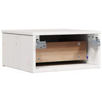 Produktbild för Sängbord med låda 2 pcs Vit 37 x 35 x 18,5 cm Massiv furu