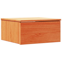 Produktbild för Sängbord med låda Vaxbrun 37 x 35 x 18,5 cm Massiv furu