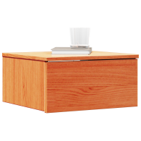 Produktbild för Sängbord med låda Vaxbrun 37 x 35 x 18,5 cm Massiv furu