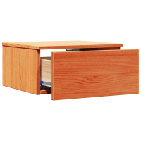 Produktbild för Sängbord med låda Vaxbrun 37 x 35 x 18,5 cm Massiv furu