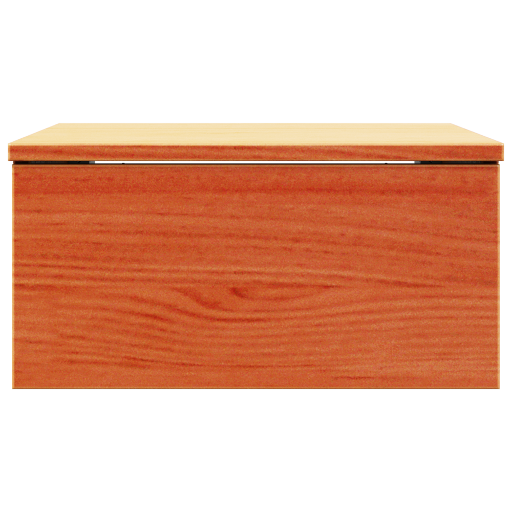 Produktbild för Sängbord med låda Vaxbrun 37 x 35 x 18,5 cm Massiv furu
